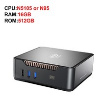 핫딜 체험판컴퓨터 헤놀로지 컴집 GK3V 미니 PC 인텔 알더 레이크 N95 셀러론 N5105 8GB 16GB 1TB NVMe 윈도우 11 프로 게이밍 컴퓨터 4K 60Hz, [03] Alder lakeN95, [04] EU, [04] 16GB RAM 512GB SSD
