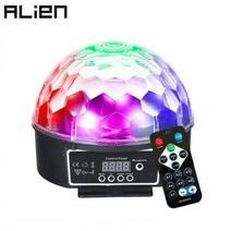상업용조명 카페 상가 레이져 ALIEN-9 가지 색상 LED 디스코 볼 DMX 크리스탈 매직 무대 조명 효과 DJ 파티, 영국 플러그