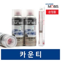 현대모비스 카운티 카페인트 붓 스프레이 블랙 화이트 1개, 붓페인트, 투명마감재