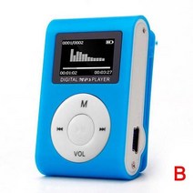 4 색 MP3 플레이어 미니 Usb 클립 Mp3 Lcd 화면 지원 32gb 마이크로 Sd Tf 카드 리더 스테레오 잭 음악, [01] blue