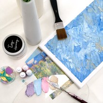 레이지 허밍 DIY 백드롭 캔버스 엽서 페인팅 키트, 4호, 리틀포레스트