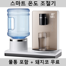 스마트 온수 냉온수기 생수 온도 조절 뜨거운 물, 골드+3리터 물통
