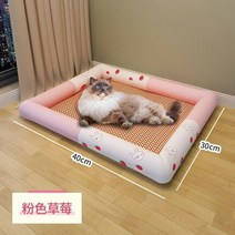 강아지방음부스 길고양이집 원목강아지집고양이 둥지 더블 레이어 사계절 반 폐쇄 집 침대 여름 작은 빌라, 07 G