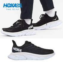 호카오네오네 호카원원 CLIFTON EDGE Black/White 남성 운동화