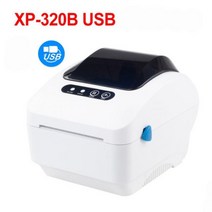 Xprinter-열전사 라벨 프린터 80mm 영수증 바 QR 코드 스티커 기계 365B 370B USB 블루투스 인쇄, 320B USB 2_EU 플러그
