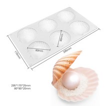 조개모양 실리콘몰드 디저트 베이킹 초콜릿, 6개의 짝수 껍질