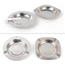 스틸 재털이 금속 업소 재떨이 노래방 모텔 흡연실 탁상용 실내 실외, 기본, 사각