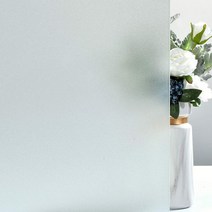 창문 자외선차단 열차단 사생활보호 필름 시트지 썬팅지 무광택 순수 서리로 덥은 창 개인 유리 비닐 자체 접착 홈 도어 열, 90x300cm