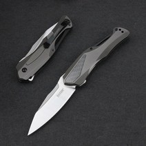 Kershaw 5500 Collateral KVT 보조 플리퍼 나이프 탄소 섬유 삽입 핸들 포함 3.4 인치 D2 투톤 드롭 포인트 블레이드 EDC 도구