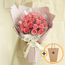 엘리 돈 꽃다발 20송이 + 쇼핑백, 핑크