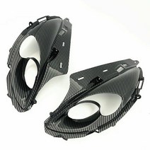 모토 프론트 헤드 카울 어퍼 노즈 탄소 섬유 페어링 헤드라이트 홀더 커버 스즈키 하야부사 GSX1300R GSX, [01] Black, 01 Black