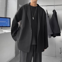 한판 캐주얼 양복 남성 봄 가을 루즈핏 한판 트렌드 저고리 멋있다 경숙풍 트렌드카드 양복 코트