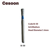 Cesoon 10 개/상자 고속 핸드 피스 중간 FG 1.6mm SI 시리즈 치아 미백 치과 실험실 도구에 대 한 다이아몬드 Burs 드릴, SI-50