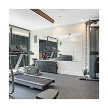 FOLUVUR 18피스 홈 체육관 거울 스티커 거울 타일 포함 벽 거울 전체 길이 바디 30 5x30 5cm(12x12인치), 18pc with tape