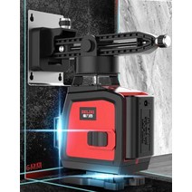 4D 16라인 그린 레이저레벨기 원거리 그린빔 측량기, 그린라이트16라인+배터리2개(잔량표시)+벽걸이