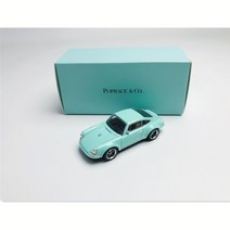 poprace 1:64 포르쉐 911 964 티파니 블루 합금 자동차 모델 컬렉션 장식품