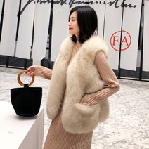 뭉언니 토끼털 인조퍼 에코퍼 조끼