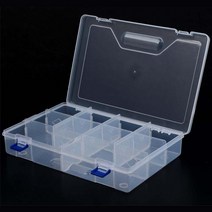 전기재료 구분 보관용 10칸 투명 케이스 분리보관 보관케이스 소품보관 심플보관 칸막이