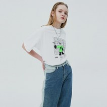 앤커버 ZET 백그라운드 티셔츠-화이트 - 화이트 127441