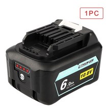 디월트파워스택 배터리 10 8v 12v 6a 충전식 makita cxt 6 0ah 슬라이드 스타일 bl1040 bl1040b bl1015 bl1020b bl1020 bl1016, 1개 배터리