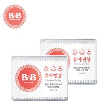 보령 비앤비 B&B 사각 유아면봉(200P) 유아면봉, 2개, 200개입