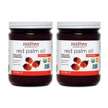 Nutiva 누티바 오가닉 비정제 레드 팜 오일 15oz(444ml) 2팩 Organic Unrefined Red Palm Oil, 2개