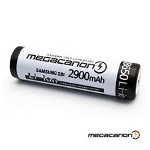 [메가캐논] 18650 Li-ion 삼성 SDI 충전지 [2900mAh]