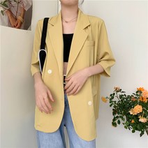 나루니 W04264 여성정장자켓 여름정장자켓 봄 반팔자켓 5부 7부 캐주얼 하객룩 데이트 사은품증정