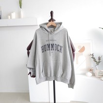 메이룸 기모허먹후드 레터링 프린트 후드티셔츠