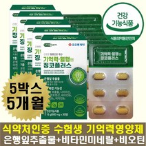 수험생 고시생 고3 영양제 인지력 기억력 집중력 뇌 기억력좋아지는 징코 은행잎추출물 아연 나이아신 판토텐산 비타민 혈행 엔 징코 비오틴 마늘 석류 추출분말 비오틴 험유
