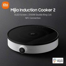 1구인덕션 샤오미 Mijia 전기 유도 밥솥 2 조정 가능한 열 99 레벨 화염 다기능 OLED 스크린 WiFi 주방 기기, 01 WHITE, 03 UK