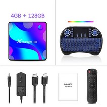 TV 셋톱 박스 스마트 수신기 OTT 안드로이드 11 X88 프로 10 4G 64 기가 바이트 32 Rockchip RK3318 1080p 4K 5G 와이파이 지원 구글 플레이 스, 미국 플러그_4G 128G i8 backlit