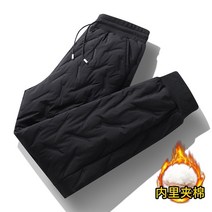 우모복 백패킹 우모 보온 패딩 다운 바지 2022 유행 흰색 오리 두꺼운 캐주얼 겨울 따뜻한 남성 39s 조깅 스웨트 팬츠 열 m-5xl