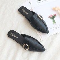 블로퍼 플랫슈즈 버클장식 단화 뮬 여성로퍼 BLP04N