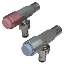 원터치 버튼 커플링 세탁 세로꼭지 슬림밸브 납작수전, 원터치 세로꼭지 온수, 1개