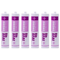 오공 욕실용 바이오 실리콘 백색 싱크대용 세면대용 내곰팡이성 실란트 (SS710), 6개