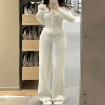 어썸클로젯 앤즈 리본 크롭 앙고라 니트