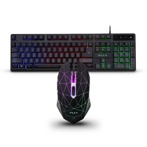 IPLEX LEDKB100 유선 키보드 마우스 세트, LEDKB100 게이밍 키보드마우스세트