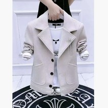모직코트 남성 멋진 숏 솔리드 무지 셋업 카라넥 봄가을 계절 어텀 트렌치코트 3386591826