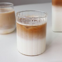 SL 내열 유리컵 홈카페 플리츠 유리잔 아이스커피잔 주름, SL내열컵주름 430ml 6개 (216540)