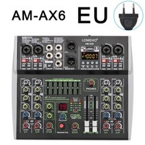 AM AX6 미니 채널 개별 48V 팬텀 전원 휴대 99 DSP 효과 블루투스 USB 컴퓨, 없음, 체코+AM-AX6 EU
