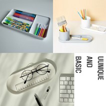 펜트레이 필기구트레이 펜접시 펜보관함 볼펜거치대, 화이트, 01. 라운드 트레이