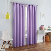 ECLIPSE Kendall 모던 암막 보온 로드 포켓 창문 커튼 침실 또는 거실용(패널 1개) 106.7cm x 241.3cm(42 x 95인치) 차콜, Lime