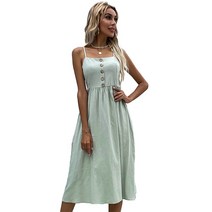 FANSYLI 여성 면마 원피스 2590 여름 루즈핏 롱스커트 6F