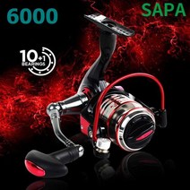 [싸파]싸파 11볼 베어링 가벼운 바디 싸파 MH-CNC 스피닝릴 6000 바다루어대 바다루어낚시대 볼락루어대 쭈꾸미낚시대 호래기낚시대