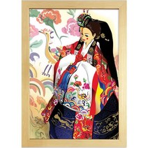 비엔퍼즐 결혼의 설레임 한복 동양화 1000피스 직소퍼즐액자 BN10-037, 퍼즐+우드미송액자