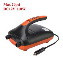 SUP 20 PSI 듀얼 스테이지 전기 공기 펌프 12V 110W 풍선 SUP 스탠드 업 패들 서핑 보드 용 지능형 풍선 펌프, 중국