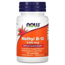나우푸드 메틸코발라민 비타민 B12 5000mcg 60정