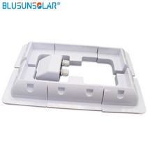 Bulsunsolar 7 개대 abs 태양 전지 패널 장착 브래킷 화이트 키트 케이블 엔트리 간드 캐러밴 캠핑카 rv에 이상적, 한개옵션1, 한개옵션0