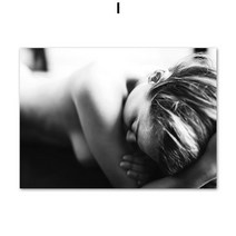 사진출력기 미니포토프린터 핸드폰사진인화기 파리 거리 소녀 라인 블랙 화이트 사진 따옴표 벽 아트 캔버, 03 I_01 13X18 cm Unframed